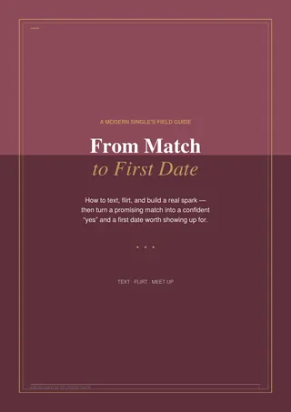 Cover of From Match to First Date