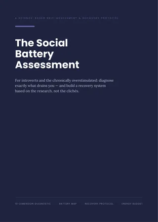 Cover of The Social Battery Assessment
